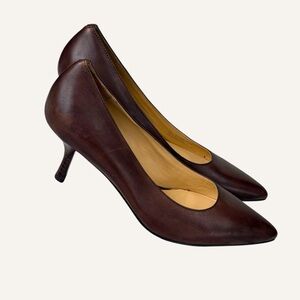Cole Haan Dark Brown Chic Leather‎ Heels Size 7.5